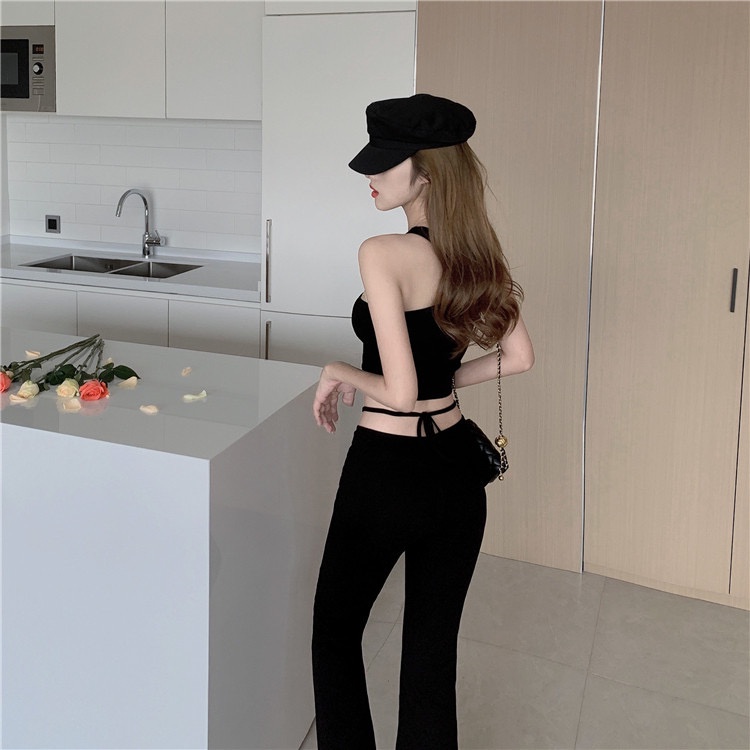 Quần Ống Loe Legging Có Dây Buộc Cá Tính Chất Umi Co Dãn 4 Chiều Cạp Lưng Cao Ôm Body Bigsize Siêu Tôn Dáng Gomtrend