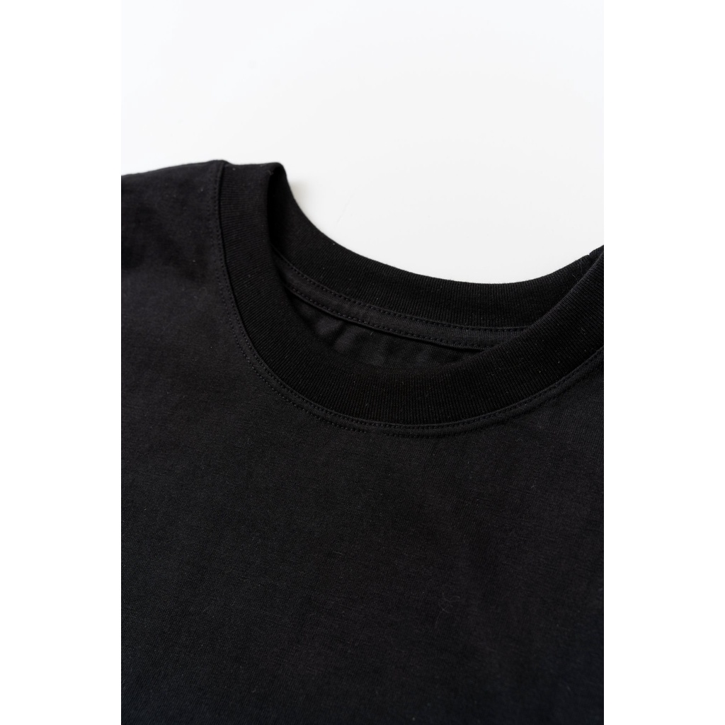 Áo THUN trơn 2 màu đen trắng phông unisex vải COTTON giữ form, chống nhăn, áo đôi basic