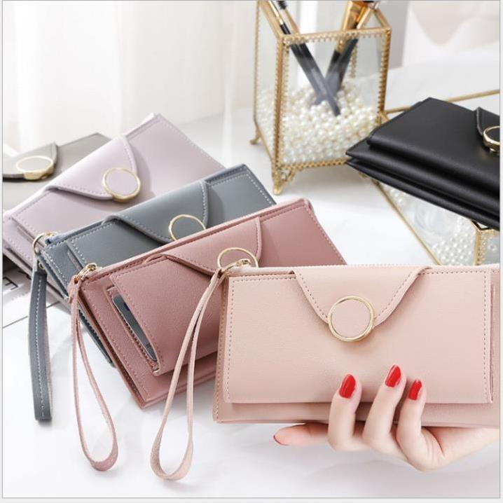 Bóp cầm tay thời trang nữ💓FREESHIP💓Ví dài cầm tay có khóa tròn đẹp mắt, thiết kế đầy đủ ngăn tiện lợi 8626