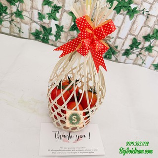 Giỏ tre kiểu túm đựng ốc gác bếp,đựng trứng, trái cây siêu hot g4