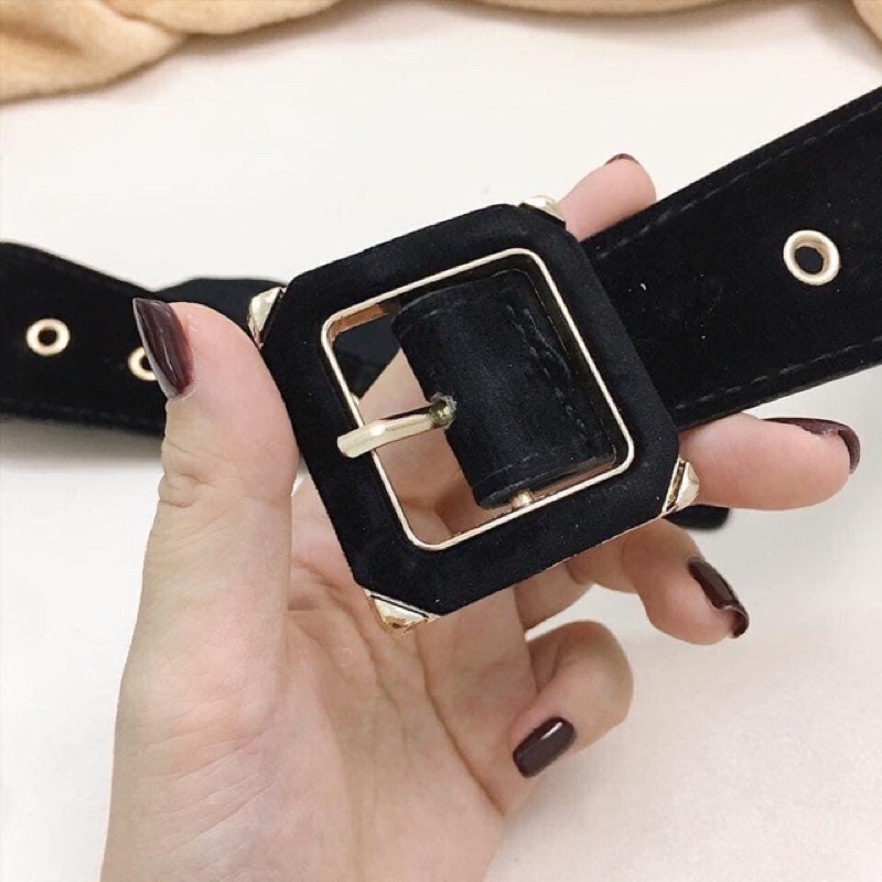 Đai váy nhung lỗ bản víp hot girl phong cách hàn quốc