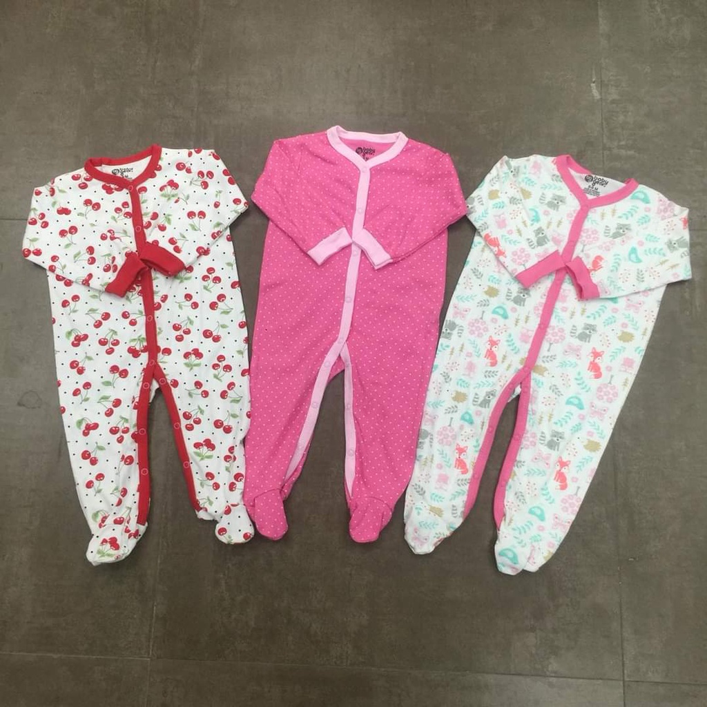 Combo 3 bộ body liền thân dài tay/ body sleepsuit hàng đẹp cho bé