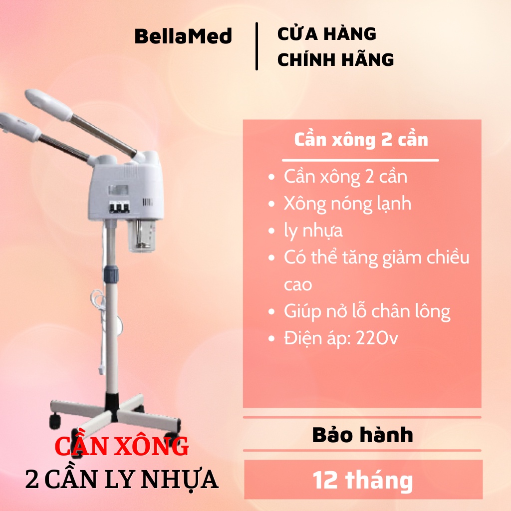 Cần xông 2 cần KL838 nóng lạnh sử dụng ly nhựa chuyên xông mặt trong spa