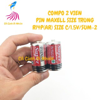 Bộ 2 viên Pin Trung Size C MAXELL 1.5V R14P(AR)