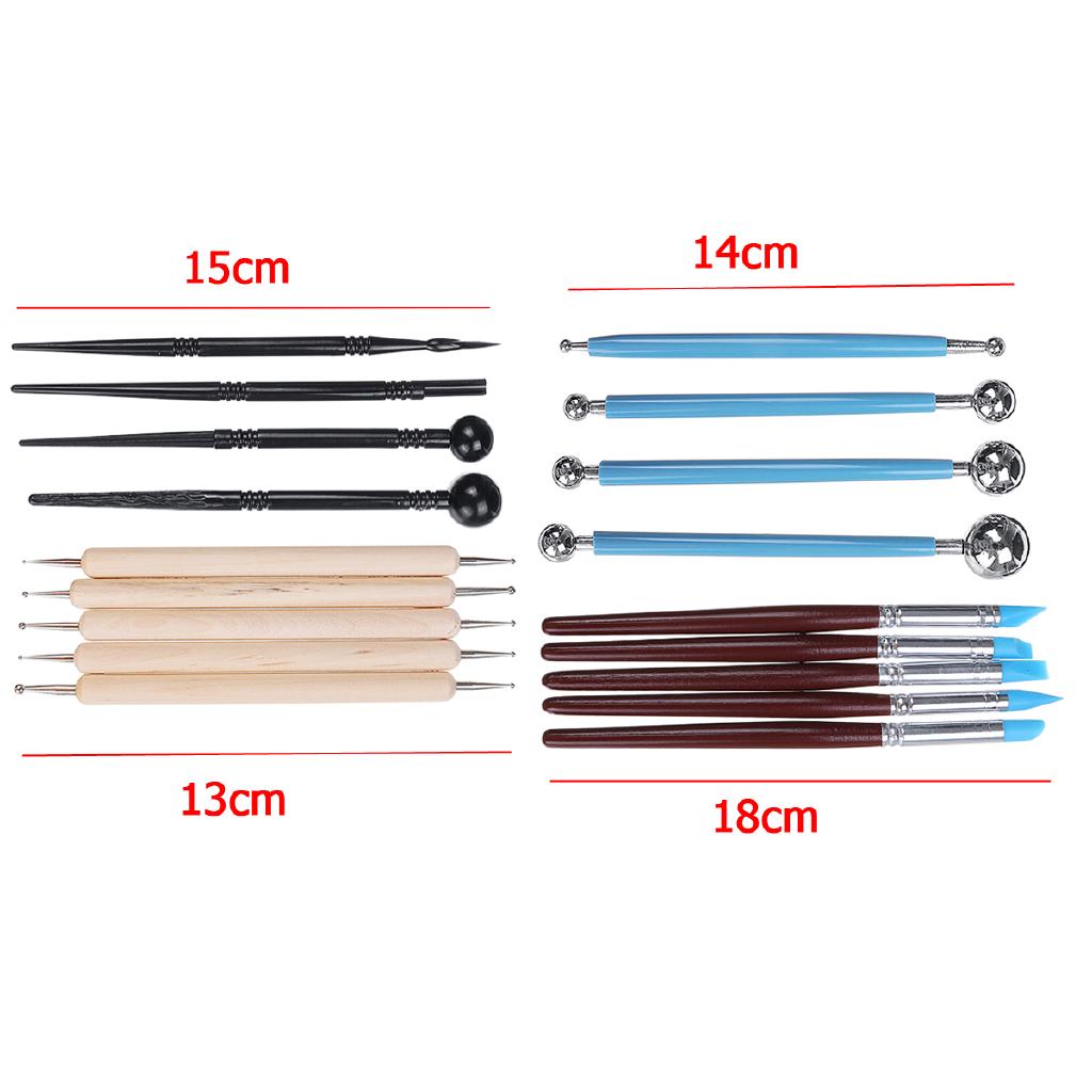 Bộ 18 dụng cụ tạo hình đất sét