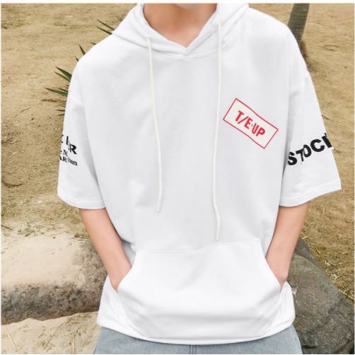 Áo Hoodie Thun Nam TAY LỠ Có Mũ Kiểu Dáng Thời Trang T/E - Japan - MÀU TRẮNG