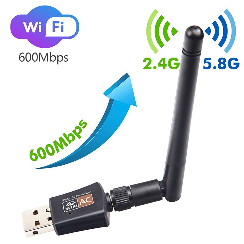 Thẻ Mạng Lan USB Không Dây 600Mbps 5GHz 802.11AC