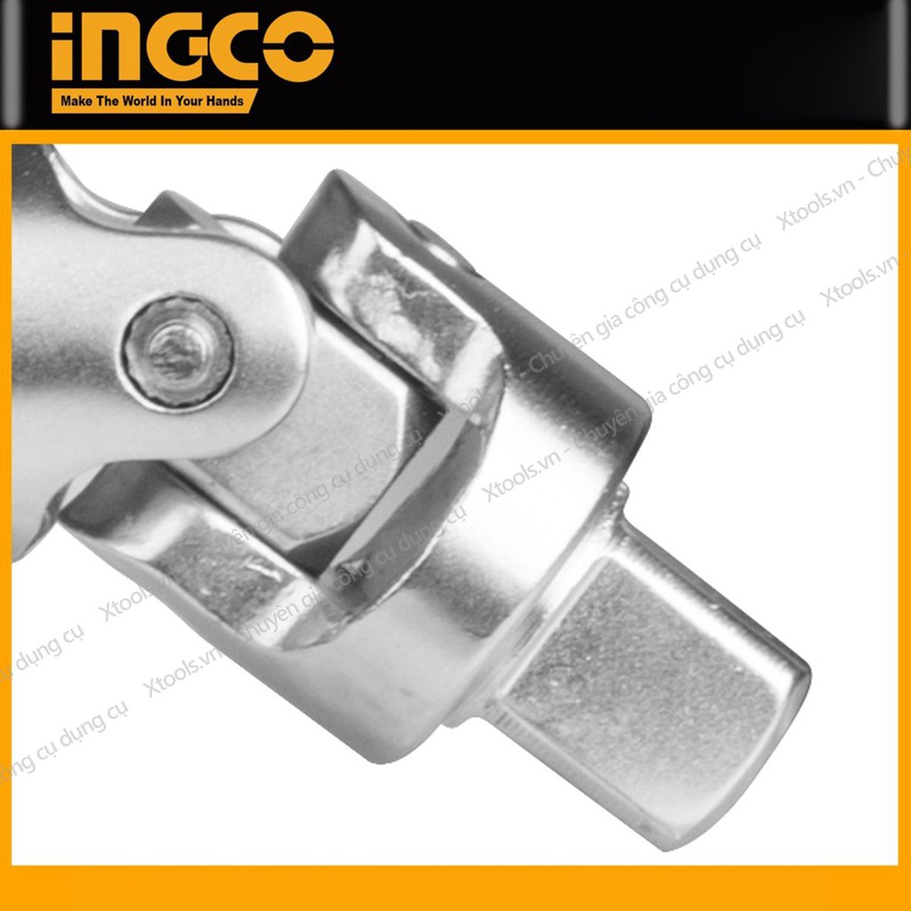 Đầu nối lắc léo INGCO HHUJ1121 thép không gỉ mạ Chrome chịu nhiệt khẩu 1/2&quot; dụng cụ sửa chữa mở bulong đai ốc con tán