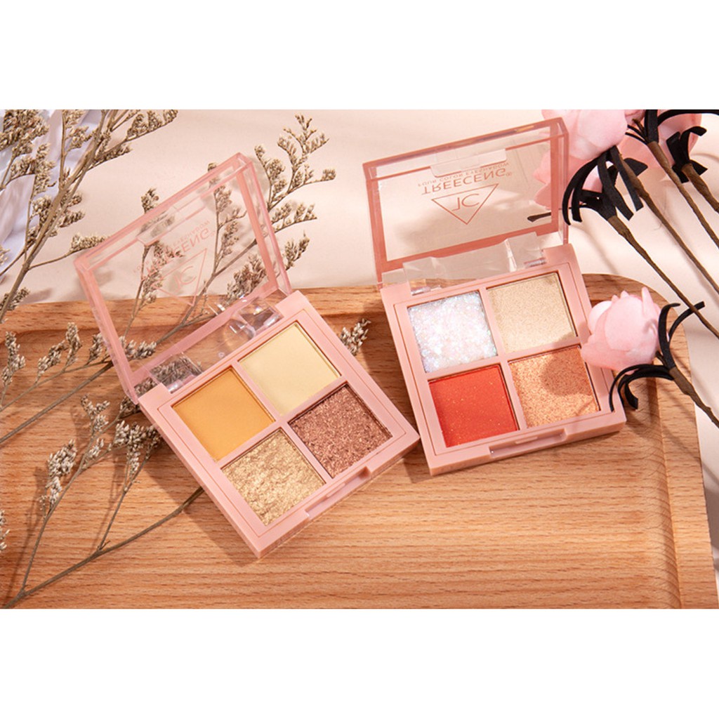 Phấn Mắt 4 Ô K'PEINE TC TREECENG Kèm Nhũ Thiết Kế Nhỏ Gọn Auth Nội Địa | BigBuy360 - bigbuy360.vn