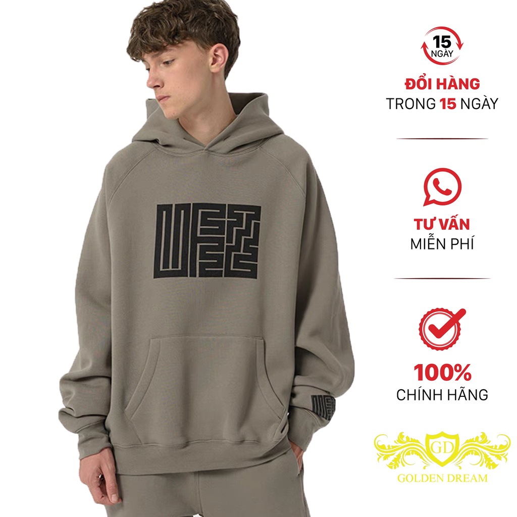 Áo hoodie nam nữ nỉ ngoại ulzzang unisex GOLDEN DREAM dày mịn chống nắng hình in Mê Cung cá tính