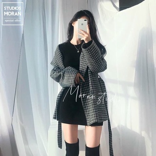 áo vec dạ buộc eo