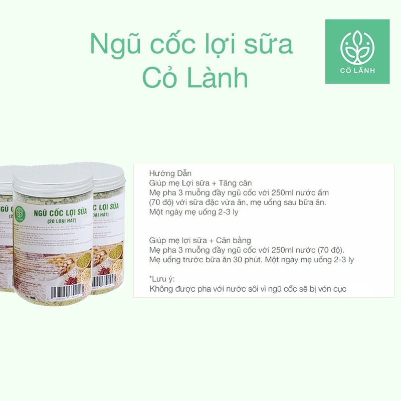 Ngũ cốc lợi sữa Cỏ Lành 500G