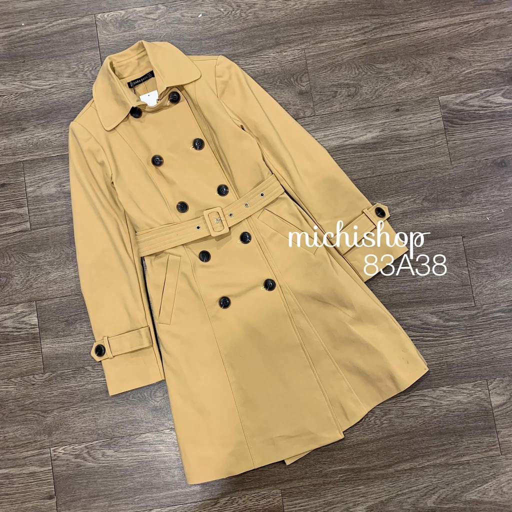 Áo trenchcoat dáng dài 02 lớp màu be/nâu/đen - 83A38