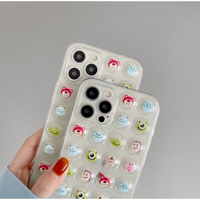 Ốp lưng iphone Ốp lưng iphone TPU mềm màu sắc trong suốt họa tiết Toy Story 3D cho iPhone 6plus 13 12 11 pro max xr 7 plus Dinuo case
