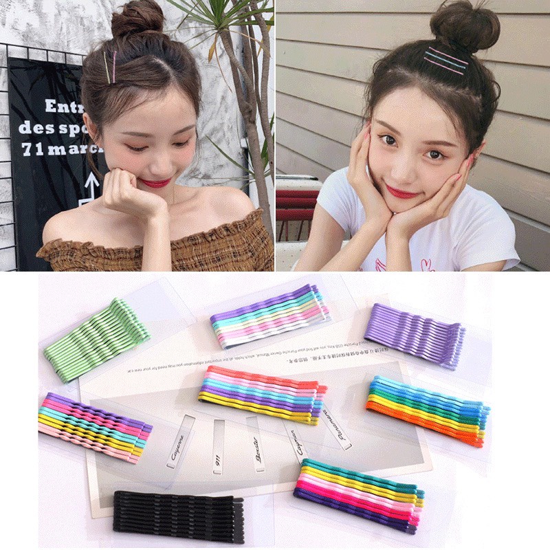 Combo Vỉ 10 Kẹp Tăm Cài Tóc Sắc Màu Cho Nữ  Siêu Xinh