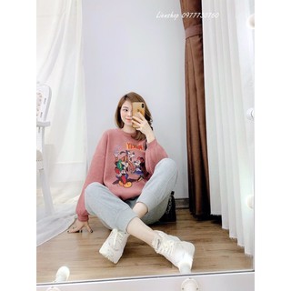 bộ nỉ nữ hồng (set vest)