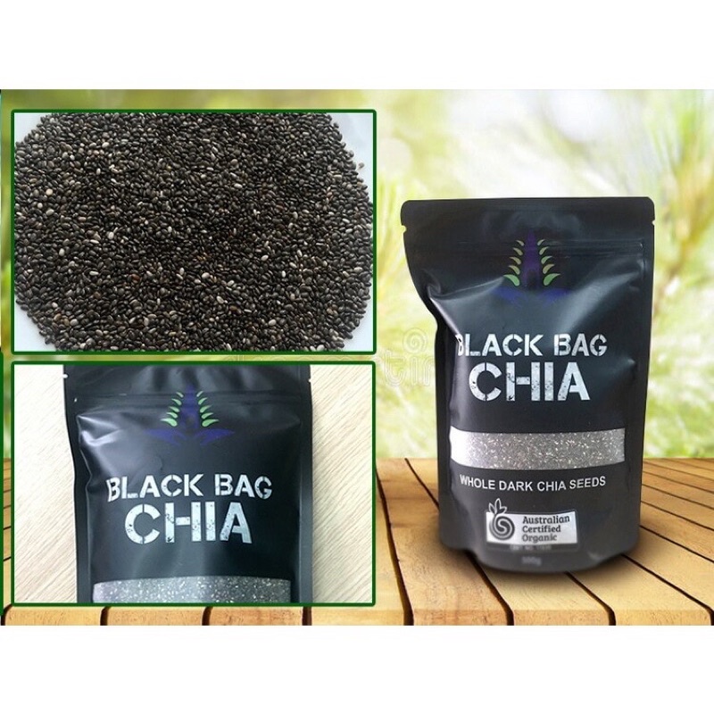 Hạt Chia Úc Organic Chia Seeds Túi Đen 500gr
