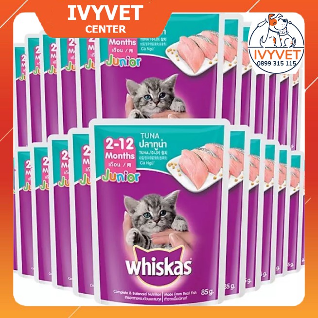 Thức ăn cho mèo - Pate mèo con Whiskas 24 gói