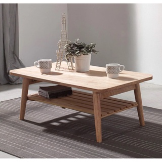 Bàn trà bàn sofa gỗ tự nhiên, bàn cà phê phòng khách 2 tầng mặt gỗ