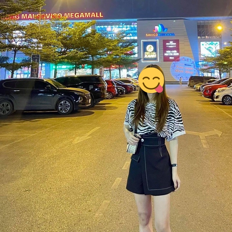 Quần Short Nữ, Quần Giả Váy Cạp Chéo Chỉ Nổi Okella CV005