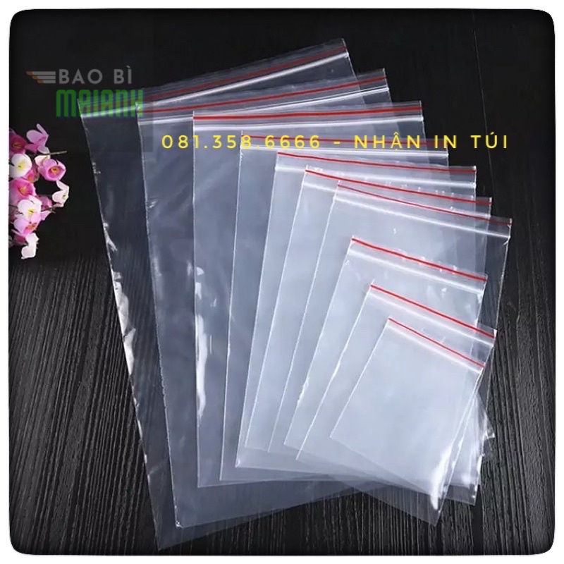 Túi Zip chỉ đỏTúi ziper số dùng để đựng thuốc,đựng thực phẩm , phụ kiện...siêu bền siêu kín!