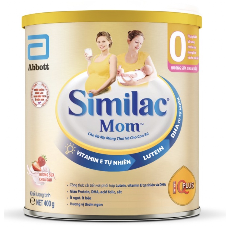 Sữa bột Similac Mom IQ-Plus (Hương Vani hoặc Sữa Chua Dâu) 400g