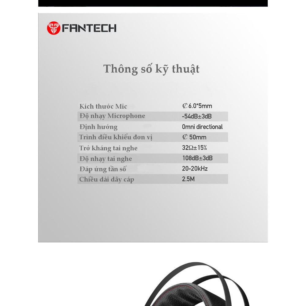 Tai nghe Gaming ECO FANTECH CAPTAIN HG15 Hỗ Trợ Làm Việc và Học Tập Online Âm thanh vòm 7.1 Mic tháo rời