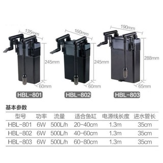 Lọc treo thành hồ Sunsun HBL 801, HBL 802, HBL 803 - MÁY LỌC HỒ CÁ - HỒ THỦY SINH