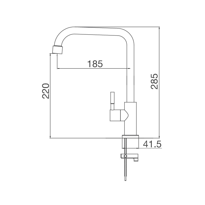 Vòi Rửa Chén Malloca K-115 XFIT - 1 Nguồn Nước Lạnh - Chất Liệu Inox 304