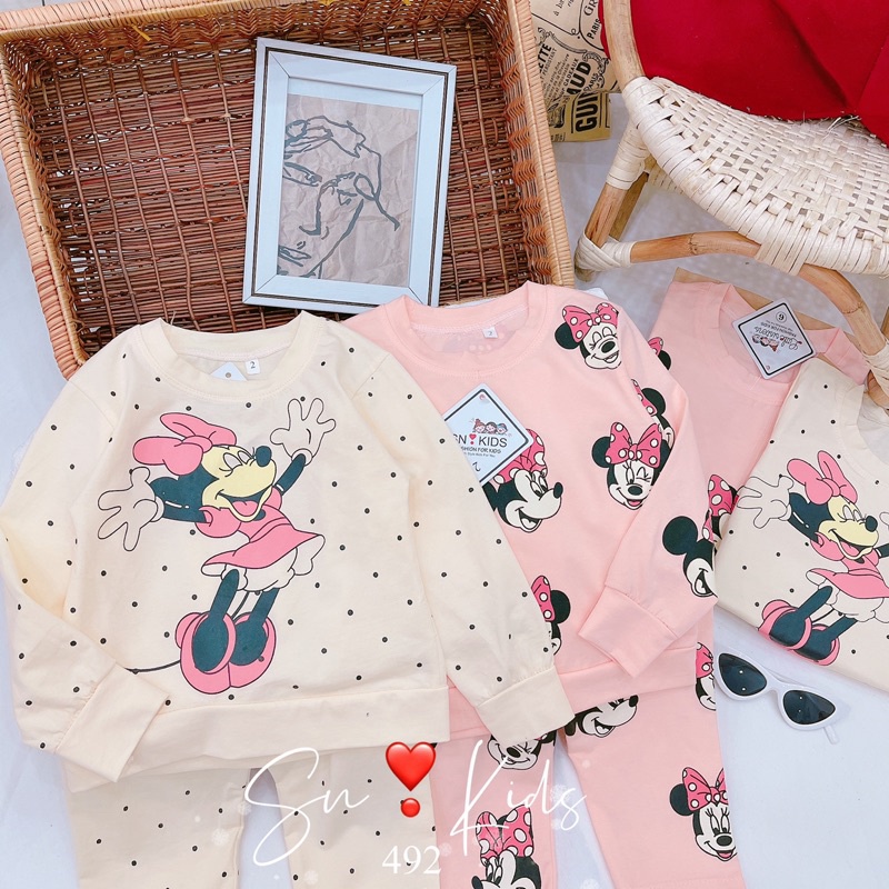 Set bộ Micky kem hồng cho bé