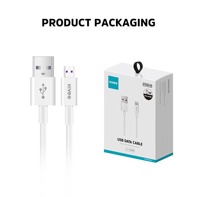 Kivee CT318 Cáp sạc nhanh Micro-USB dòng điện 5A chất lượng cao