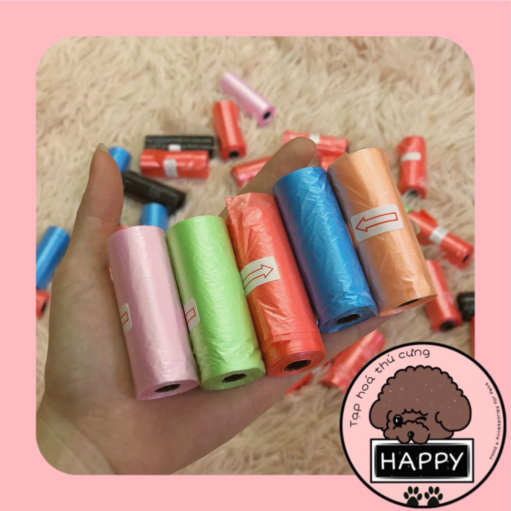 HOẢ TỐC | Túi rác mini dọn vệ sinh chó mèo / Cuộn túi hốt phân shit tiện dụng cho thú cưng - Tạp Hóa Thú Cưng Happy