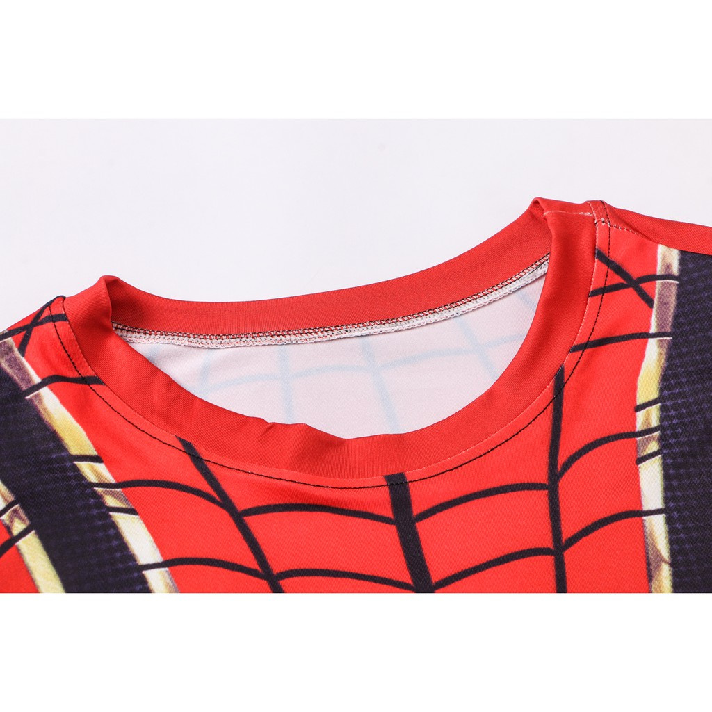 New Iron Spiderman T-shirt Đàn ông Thời trang Mùa hè Dài tay Đào tạo Áo phông Nén Thể hình Nhanh khô Quần áo Đàn ông