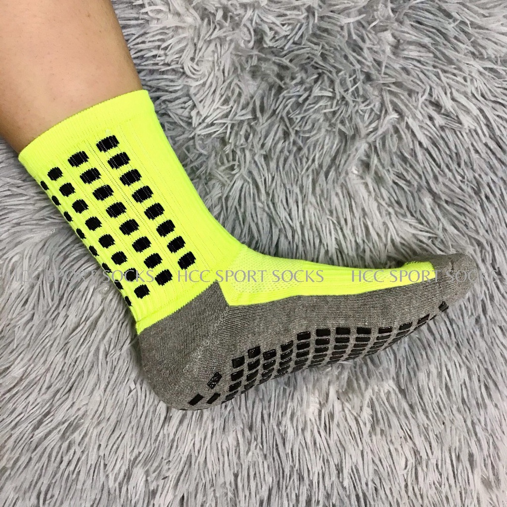 Tất Đá Bóng Chống Trơn HCC SPORTS, Vớ Đá Banh Chống Trượt - Tất Dệt Kim Cổ Lửng