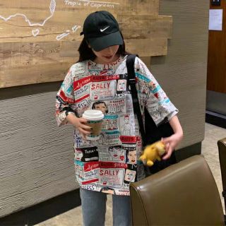 Áo phông hình cô gái ulzzang
