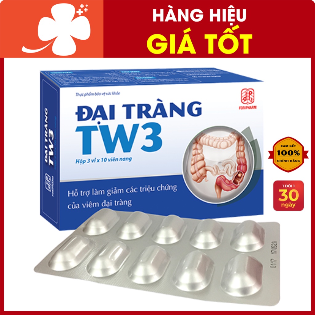 Đại tràng TW3 – Hỗ trợ điều trị viêm đại tràng, giảm rối loạn tiêu hóa (Hộp 20 viên)