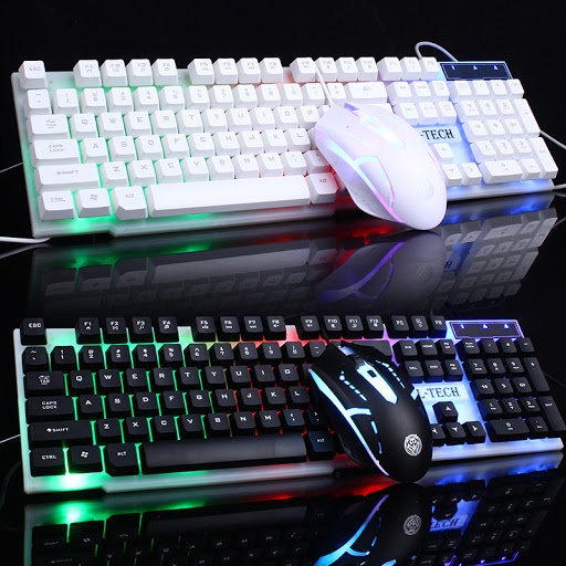 TẶNG CHUỘT GAMING Bàn Phím Cơ G21 - Chuyên game - Có đèn LED 7 màu - Cho máy tính, laptop
