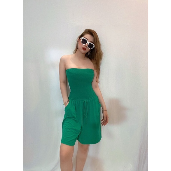 Jumpsuits Ống Short Zenana Cột Eo - 3686