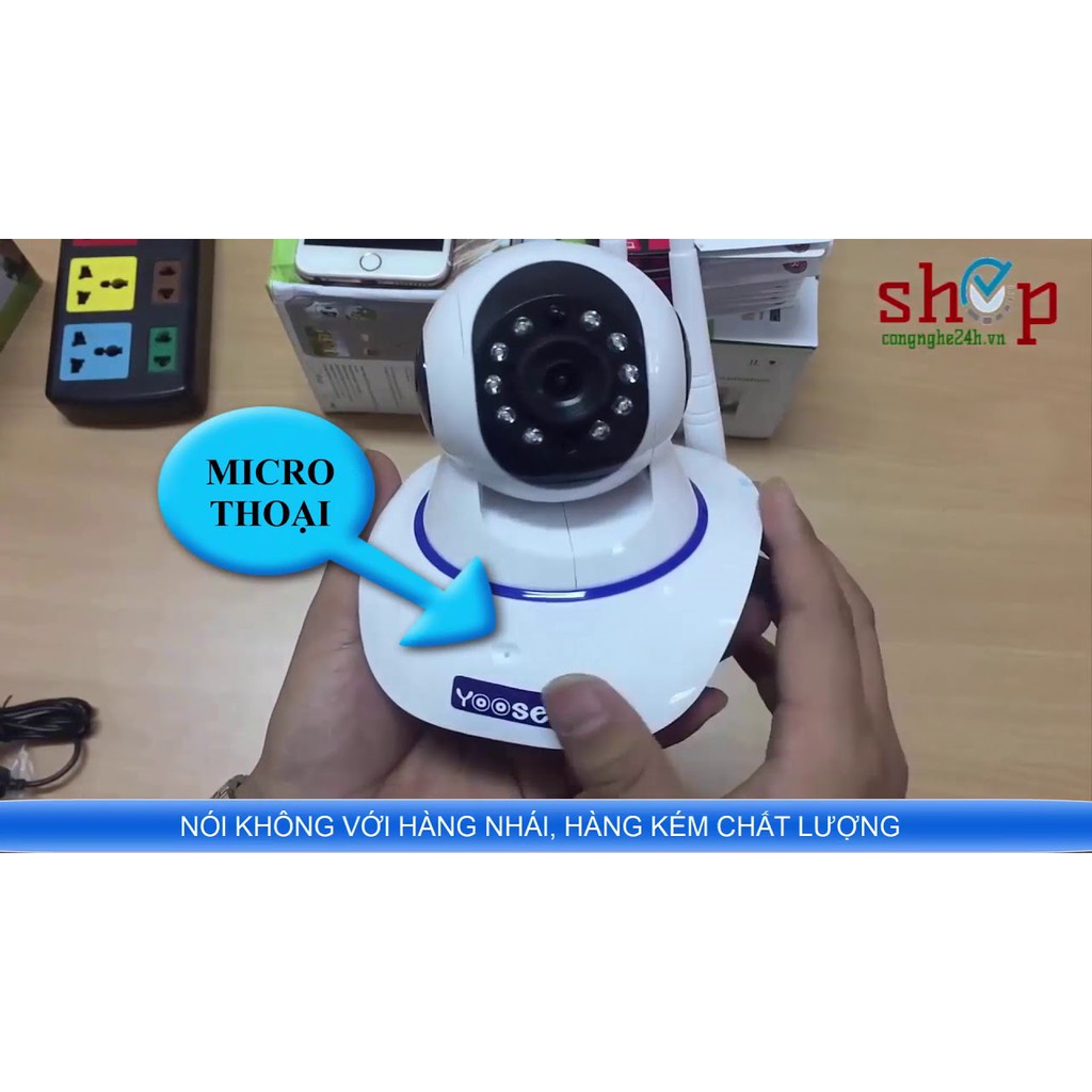 [kèm thẻ 32gb 64gb] camera giám sát yoosee 3.0 3 râu mới siêu nét ban đêm có mầu