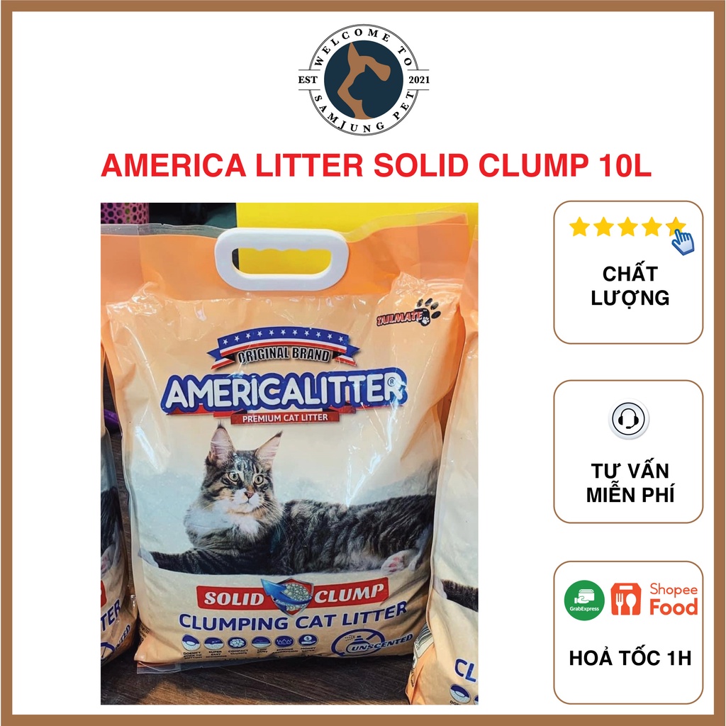 Cát Vệ Sinh Cho Mèo America Litter Cát Mỹ 10L - SamJung thumbnail