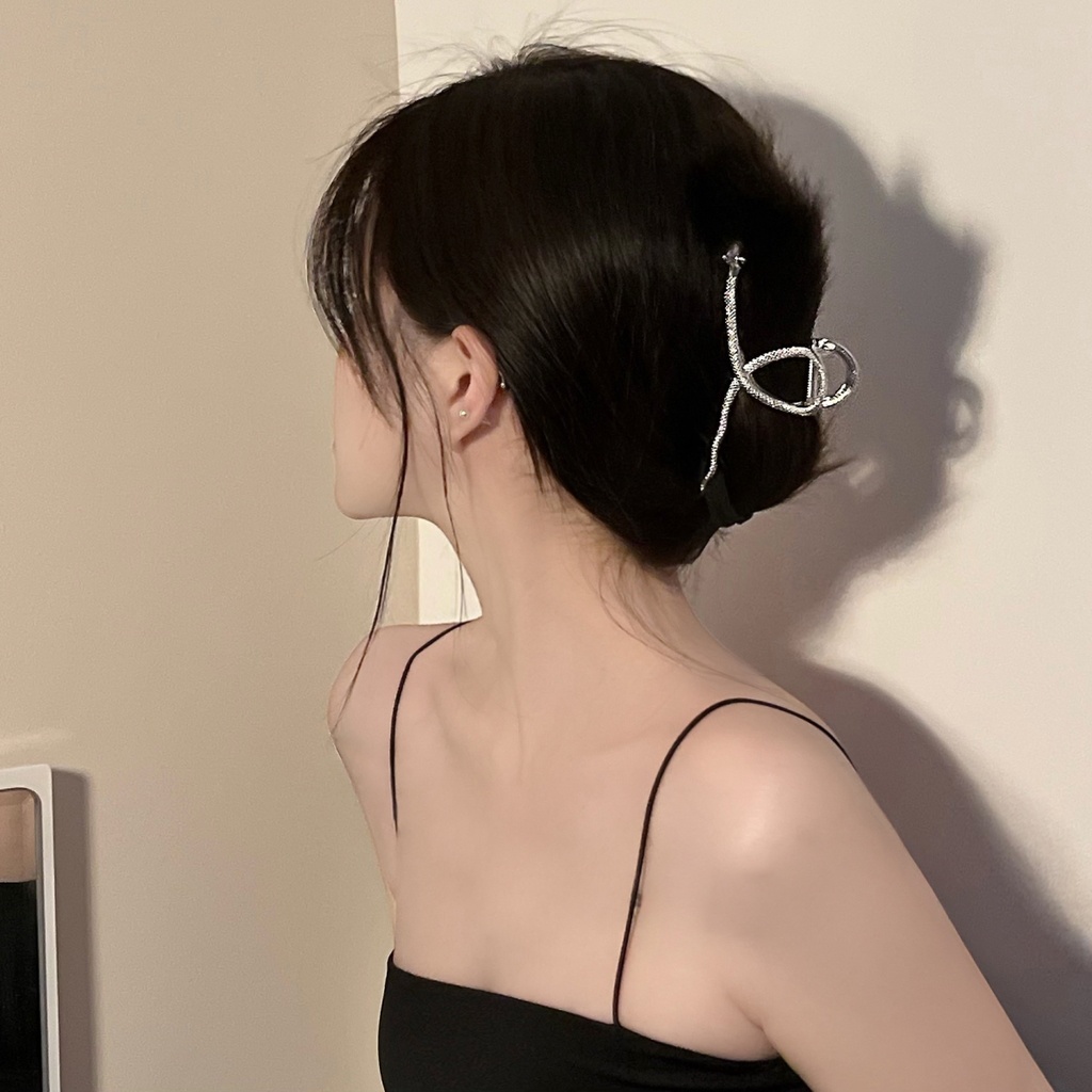 Kẹp Tóc Kim Loại Hình Rắn Cao Cấp Cho Nữ