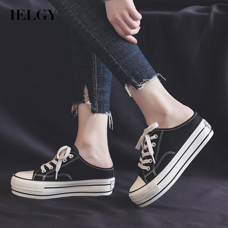 Giày vải canvas không gót IELGY thoáng khí cho nữ