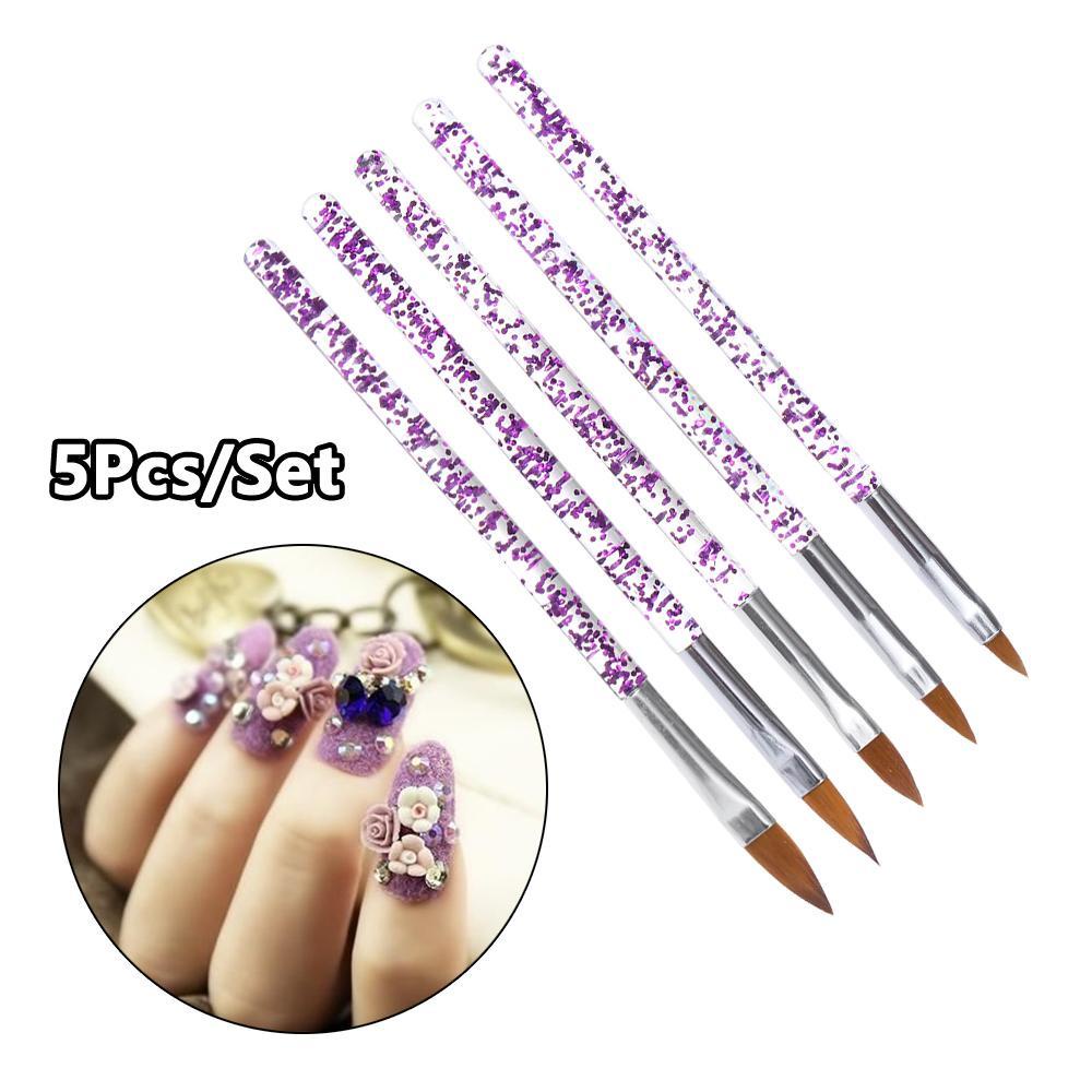 Bộ 5 Cọ Trang Trí Móng Tay Nghệ Thuật DIY