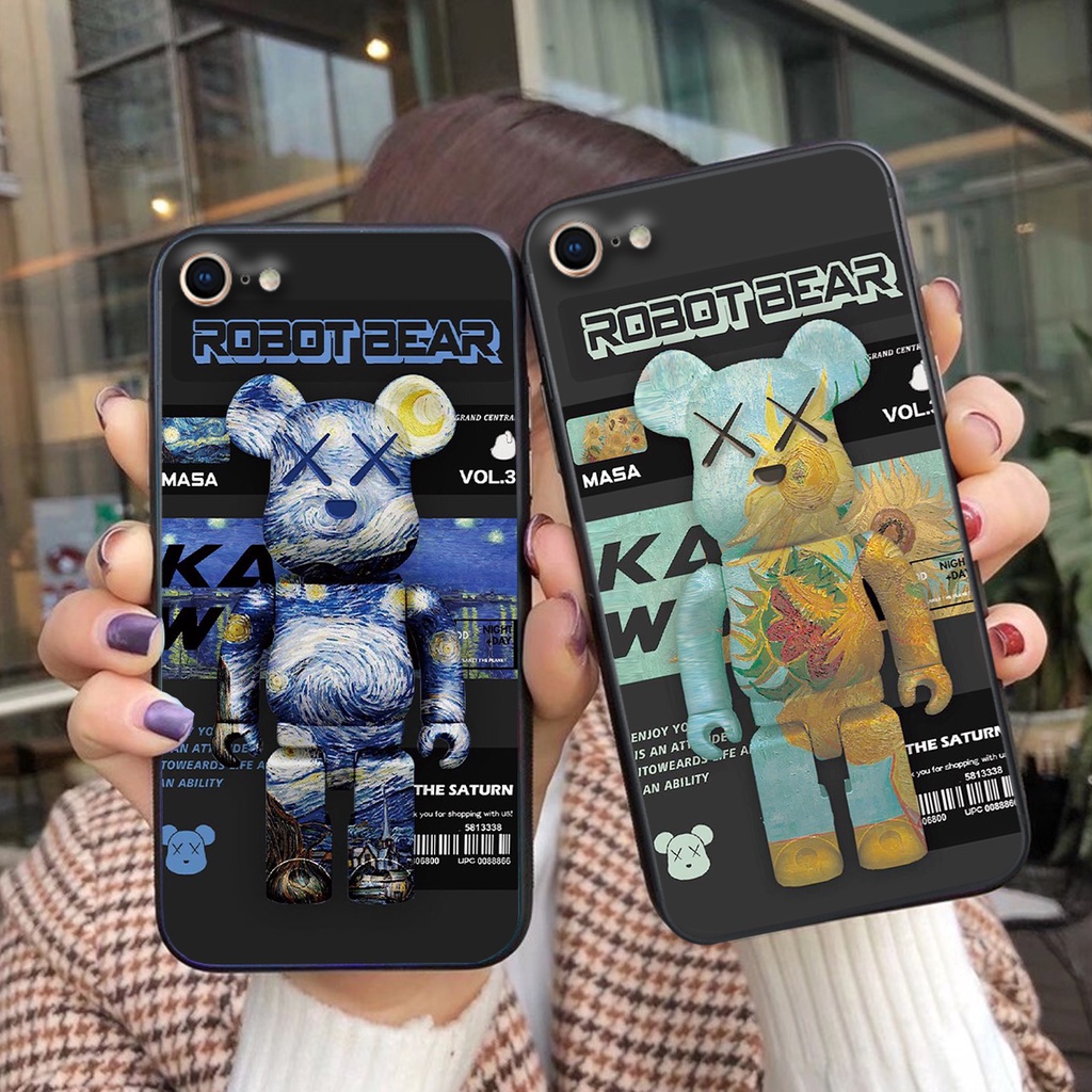 ỐP LƯNG IPHONE 5/5S/5SE- IPHONE 6/6S-IPHONE 6/6S PLUS-IPHONE 7/8-IPHONE SE 2020 CỰC ĐẸP SIÊU HOT GẤU BEARBRICK CHẤT