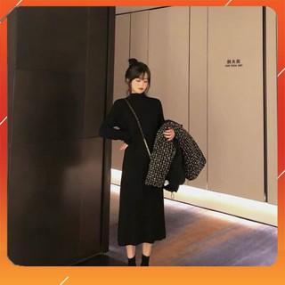 Váy len body cổ lọ dài tay