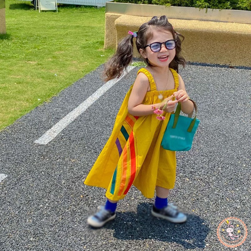 Bộ Áo Liền Quần Không Tay Ống Rộng Thời Trang Cho Bé Gái