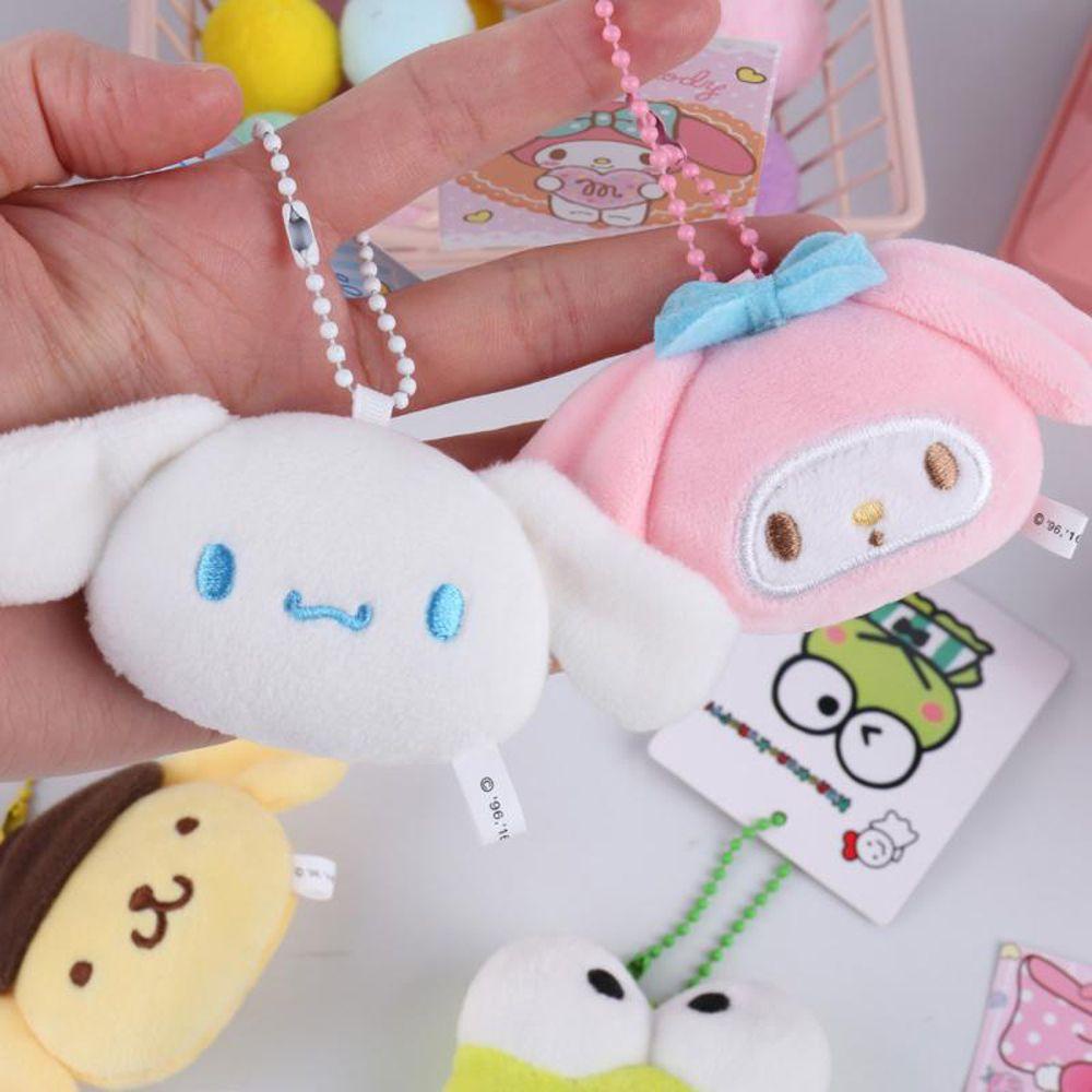 Móc Khóa Nhồi Bông Mềm Mại Hình Động Vật Hoạt Hình My Melody Cinnamoroll Đáng Yêu