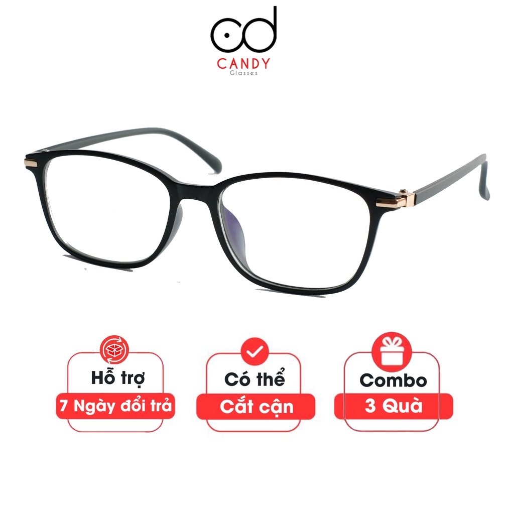 Gọng kính cận vuông chất liệu nhựa dẻo 504 – Tiệm kính Candy