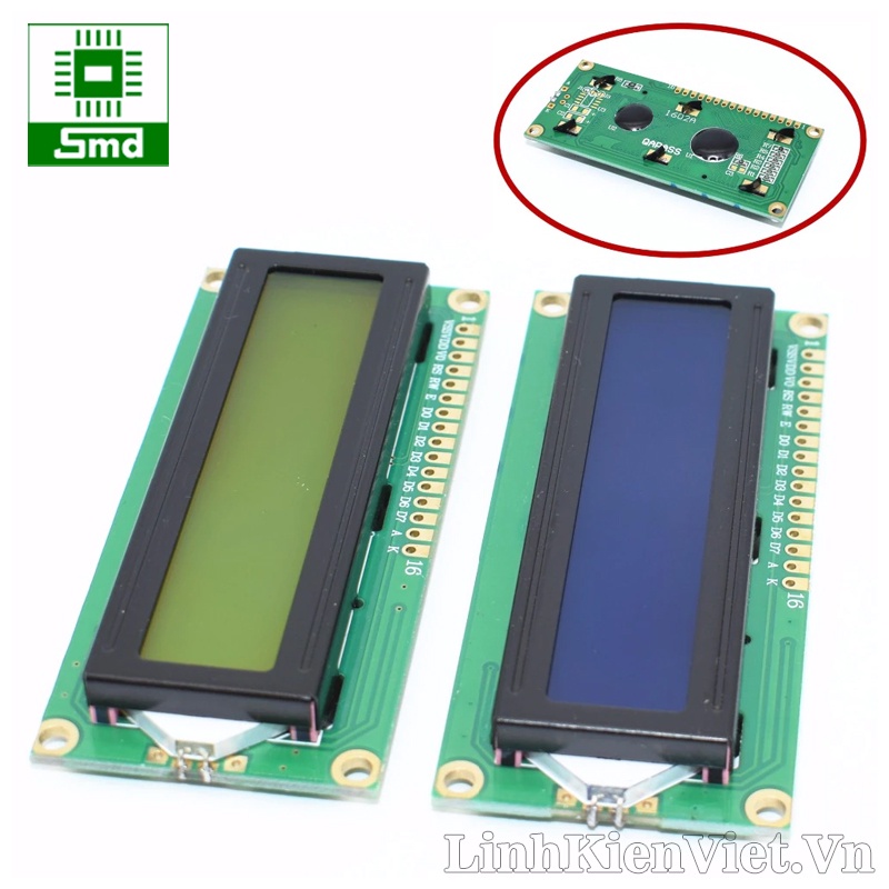 Màn hình LCD tổng hợp các kích cỡ 0802 ,1602, 1604, 2004 hai màu xanh lá, xanh dương