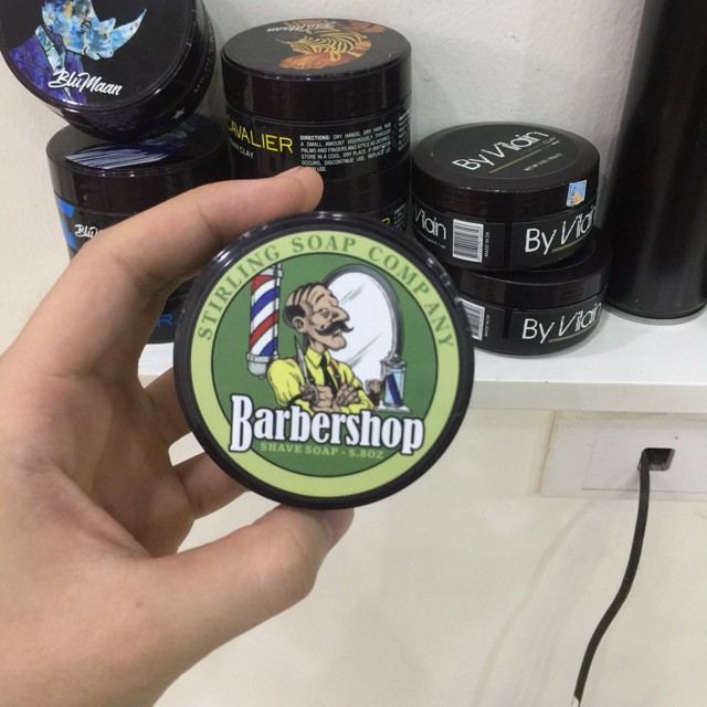 Sáp vuốt tóc nam giá rẻ cao cấp bóng mượt BarberShop Shave Soap 80g